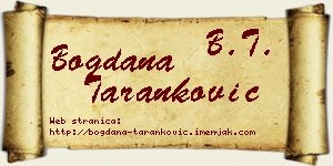 Bogdana Taranković vizit kartica